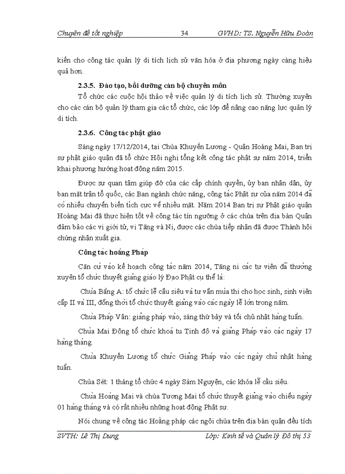 image for page Thực trạng và giải pháp tăng cường quản lý các di tích lịch sử văn hóa trên địa bàn quận hoàng mai, thành phố hà nội