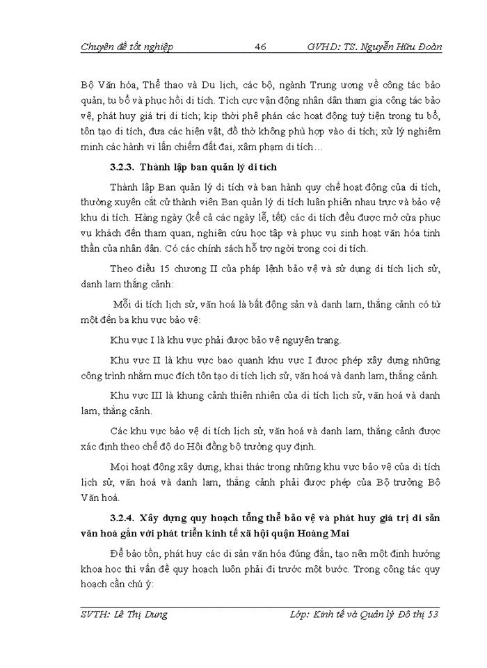 image for page Thực trạng và giải pháp tăng cường quản lý các di tích lịch sử văn hóa trên địa bàn quận hoàng mai, thành phố hà nội