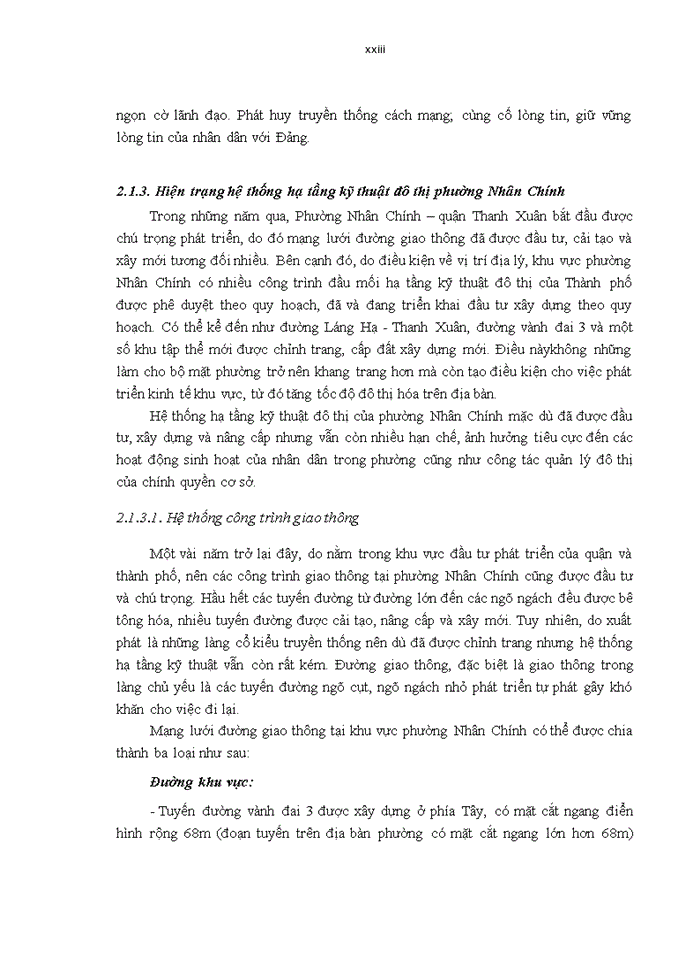 image for page Thực trạng công tác quản lý hạ tầng kỹ thuật đô thị trên địa bàn phường nhân chính, quận thanh xuân, thành phố hà nội
