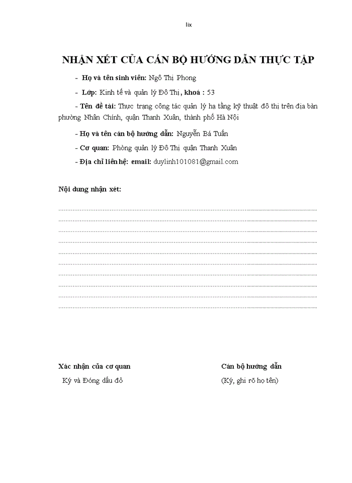 image for page Thực trạng công tác quản lý hạ tầng kỹ thuật đô thị trên địa bàn phường nhân chính, quận thanh xuân, thành phố hà nội