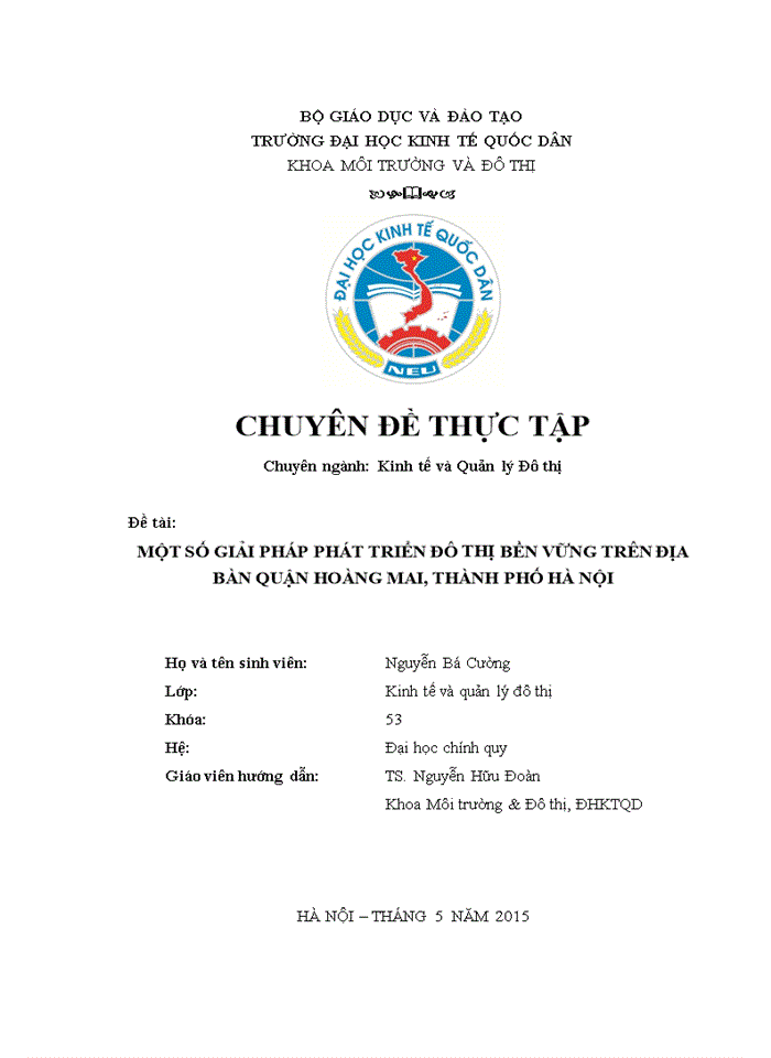 image for page Một số giải pháp phát triển đô thị bền vững trên địa bàn quận hoàng mai, thành phố hà nội