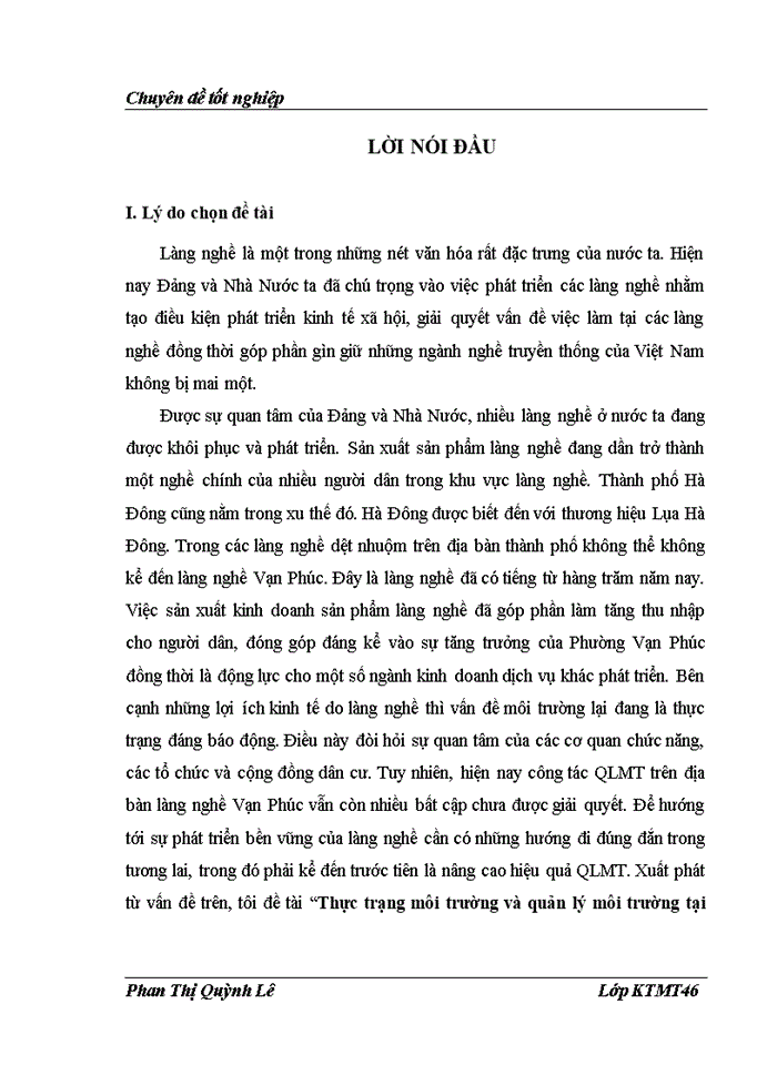image for page Thực trạng môi trường và quản lý môi trường tại làng nghề dệt nhuộm Vạn Phúc - thành phố Hà Đông - tỉnh Hà Tây