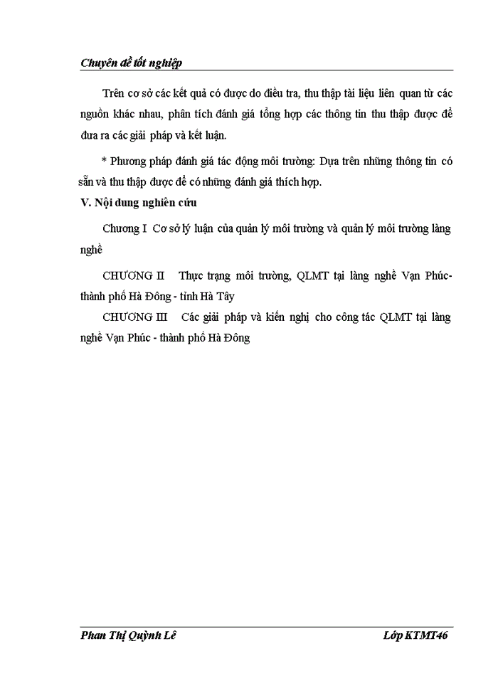 image for page Thực trạng môi trường và quản lý môi trường tại làng nghề dệt nhuộm Vạn Phúc - thành phố Hà Đông - tỉnh Hà Tây