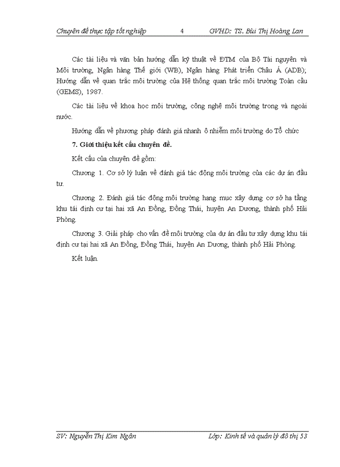 image for page Đánh giá tác động môi trường hạng mục cơ sở hạ tầng Dự án đầu tư xây dựng Khu tái định cư hai xã An Đồng, Đồng Thái, huyện An Dương, thành phố Hải Phòng.