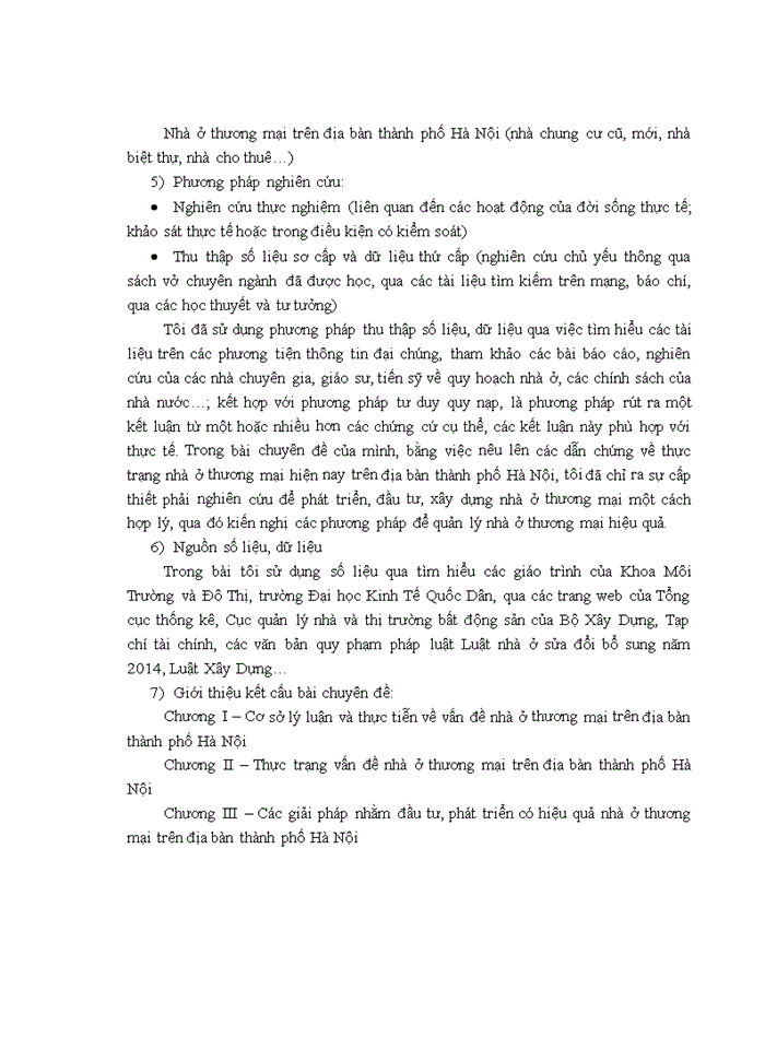 image for page Thực trạng vấn đề nhà ở thương mại trên địa bàn thành phố hà nội