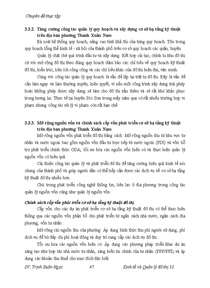 image for page Hoàn thiện công tác quản lý cơ sở hạ tầng đô thị tại phường Thanh Xuân Nam