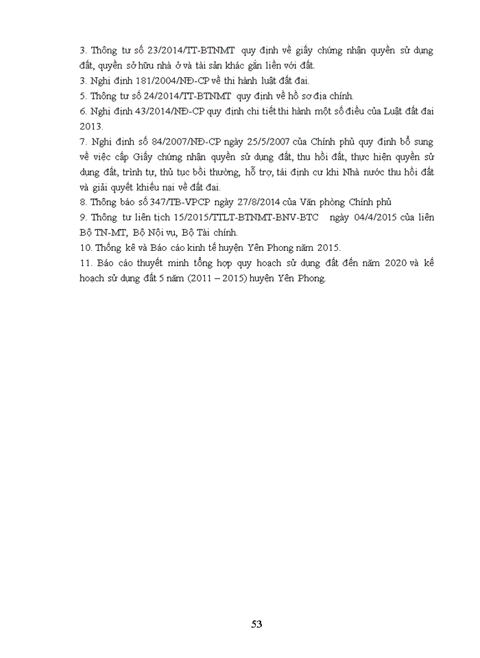 image for page Công tác cấp Giấy chứng nhận quyền sử dụng đất, quyền sở hữu nhà ở và tài sản gắn liền với đất tại Huyện Yên Phong, tỉnh Bắc Ninh giai đoạn 2013-2015