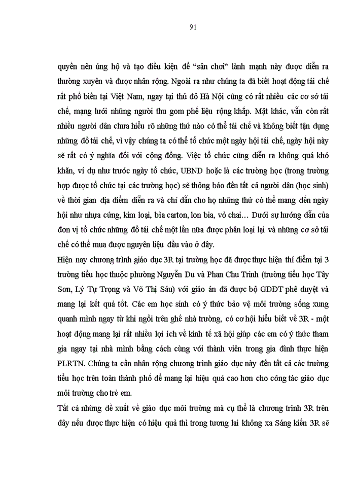 image for page Hiện trạng và giải pháp nâng cao hiệu quả áp dụng 3R để quản lý chất thải rắn tại thủ đô Hà Nội