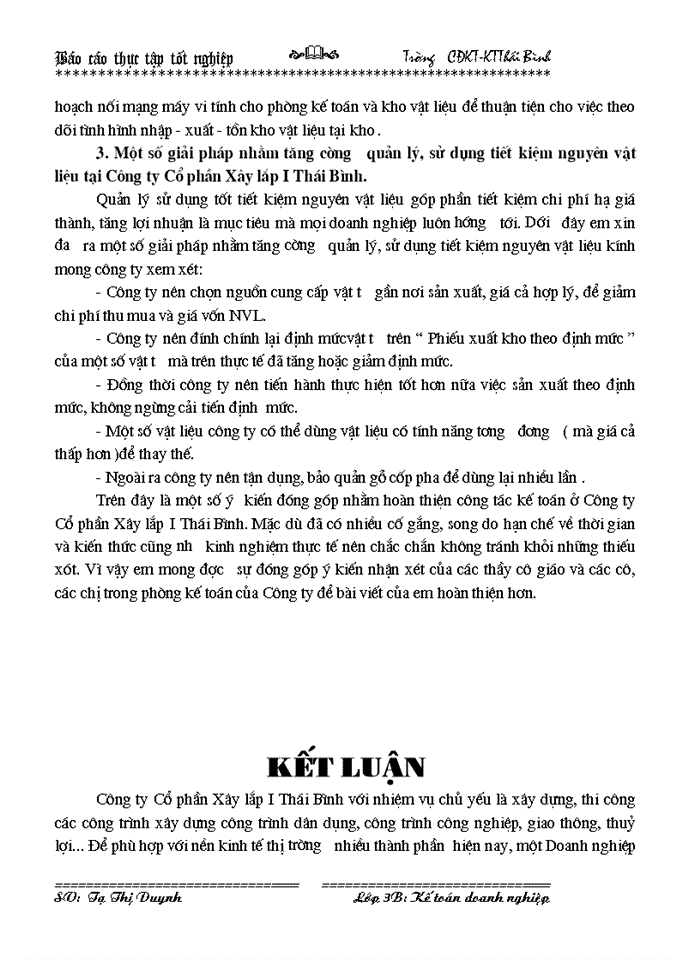image for page Kế toán vật liệu  và một số giải pháp quản lý, sử dụng nguyên vật liệu góp phần tiết kiệm chi phí hạ giá thành sản phẩm tại công ty cổ phần xây lắp I Thái Bình