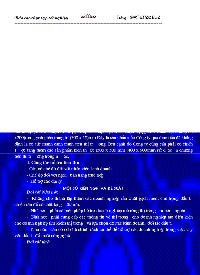 image for page Một số giải pháp nhằm mở rộng thị trường tiêu thụ sản phẩn “ tại Công ty cổ phần gạch ốp lát Thái Bình