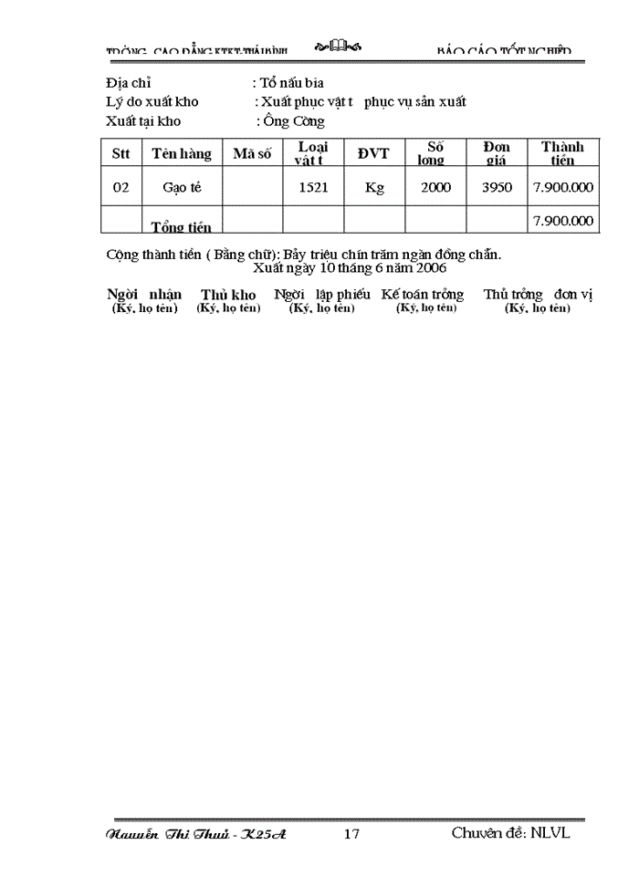 image for page Tổ  chức  công  tác kế toán nguyên vật liệu tại công ty cổ phần bia Hà Nội-Thái Bình