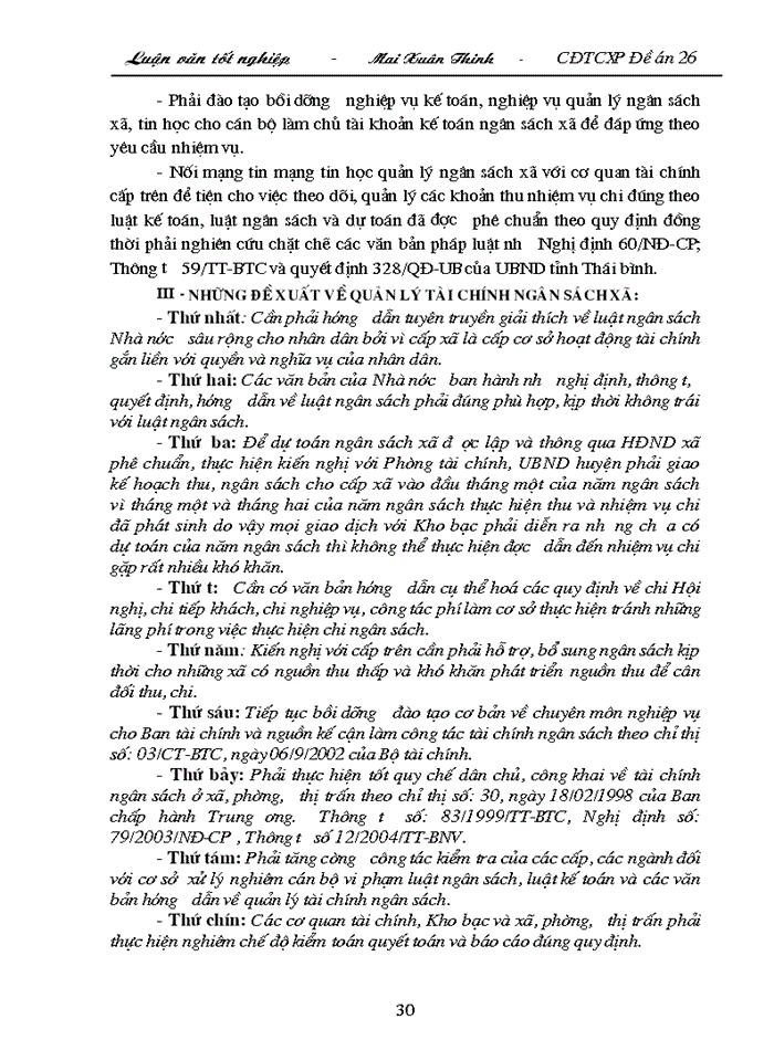 image for page Một số giải pháp nhằm tăng cường công tác quản lý thu ngân sách xã ở xã ĐÔNG QUÝ  huyện TIỀN HẢI