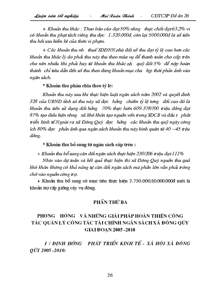 image for page Một số giải pháp nhằm tăng cường công tác quản lý thu ngân sách xã ở xã Đông Quý - huyện Tiền Hải