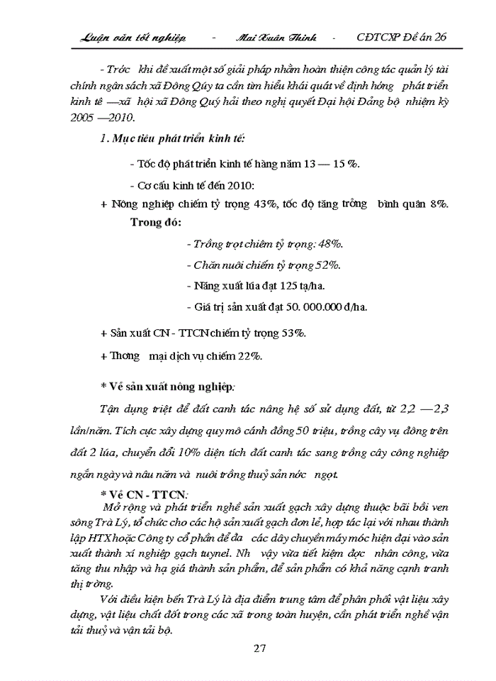 image for page Một số giải pháp nhằm tăng cường công tác quản lý thu ngân sách xã ở xã Đông Quý - huyện Tiền Hải