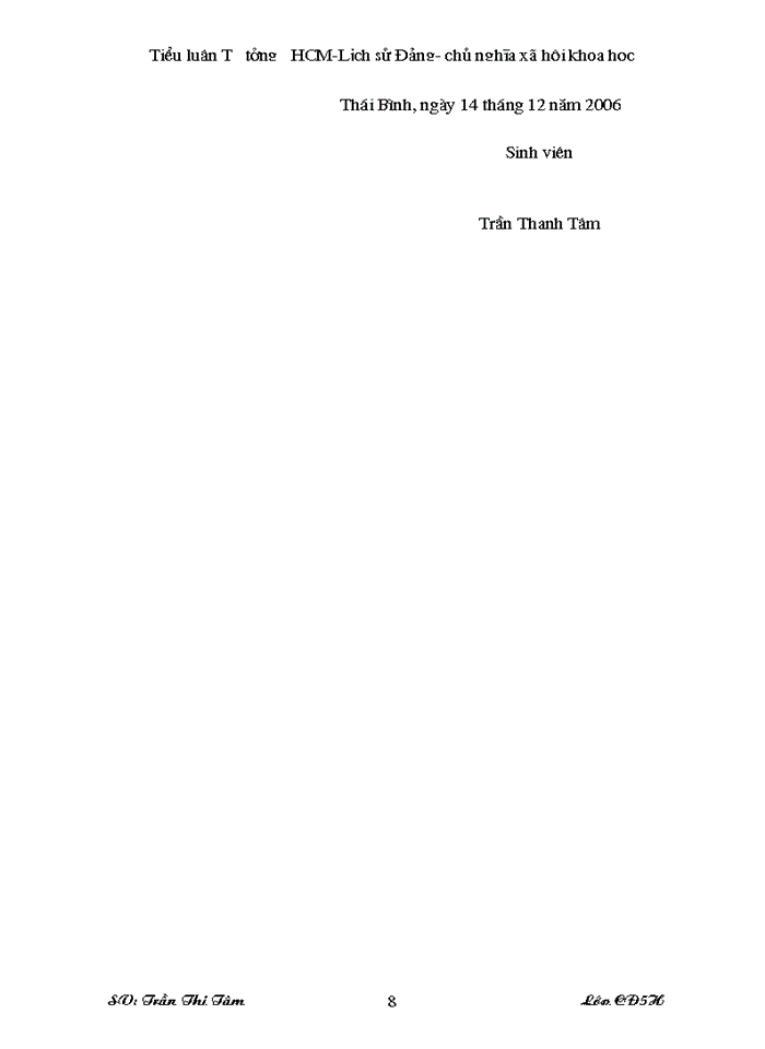 image for page Tiểu luận Tư tưởng HCM-Lịch sử Đảng- chủ nghĩa xã hội khoa học