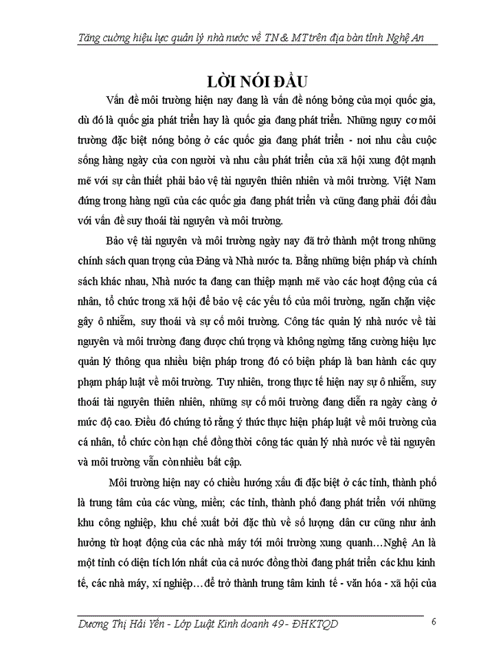 image for page Tăng cuờng hiệu lực quản lý nhà nước về TN & MT trên địa bàn tỉnh Nghệ An