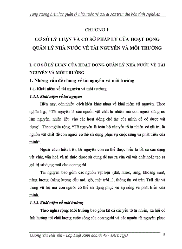 image for page Tăng cuờng hiệu lực quản lý nhà nước về TN & MT trên địa bàn tỉnh Nghệ An