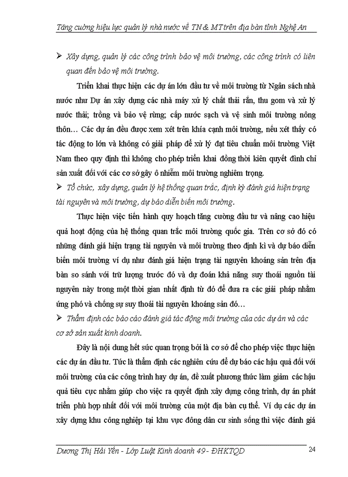 image for page Tăng cuờng hiệu lực quản lý nhà nước về TN & MT trên địa bàn tỉnh Nghệ An