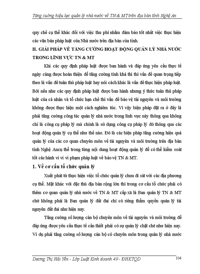 image for page Tăng cuờng hiệu lực quản lý nhà nước về TN & MT trên địa bàn tỉnh Nghệ An