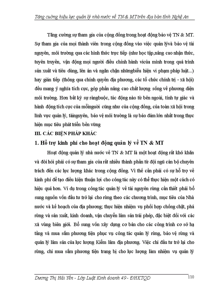 image for page Tăng cuờng hiệu lực quản lý nhà nước về TN & MT trên địa bàn tỉnh Nghệ An