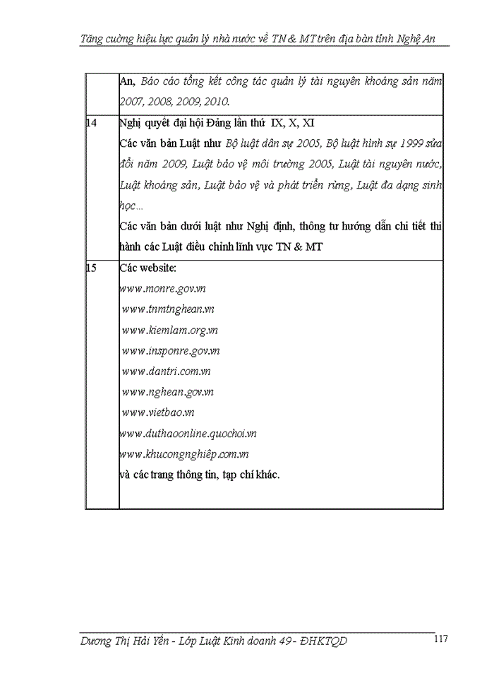 image for page Tăng cuờng hiệu lực quản lý nhà nước về TN & MT trên địa bàn tỉnh Nghệ An