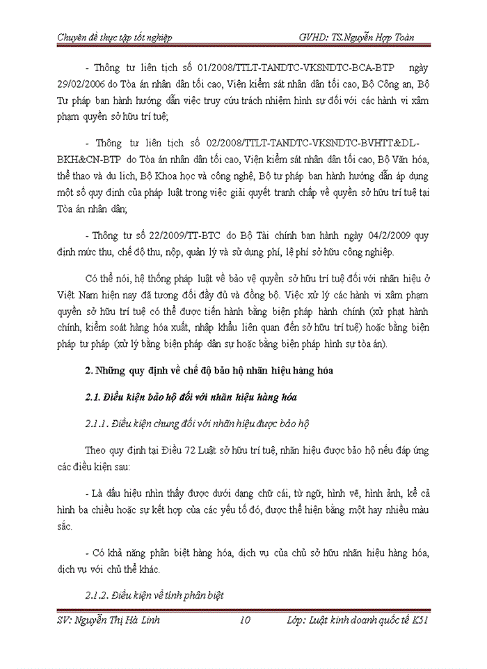 image for page Pháp luật về bảo hộ và thực thi quyền sở hữu trí tuệ đối với nhãn hiệu hàng hóa và thực tiễn áp dụng tại công ty trách nhiệm hữu hạn sở hữu trí tuệ HAVIP