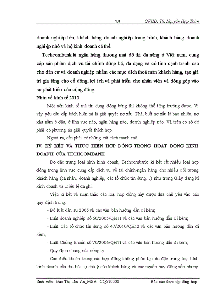 image for page Báo cáo thực tập tổng hợp hội sở ngân hàng TMCP Kĩ Thương Việt Nam - Techcombank