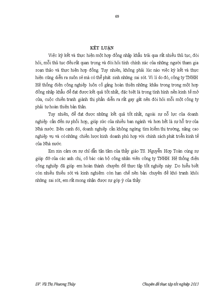 image for page Kí kết và thực hiện hợp đồng nhập khẩu nhìn từ thực tiễn công ty TNHH Hệ thống điện công nghiệp