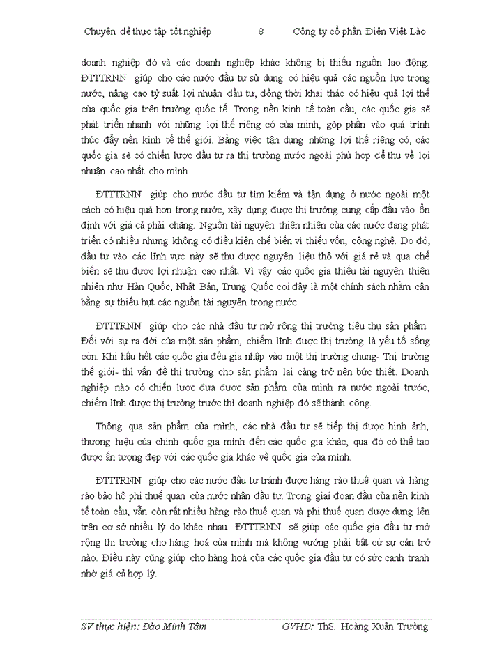 image for page Pháp luật Việt Nam về đầu tư trực tiếp ra nước ngoài và thực tiễn áp dụng tại công ty cổ phần Điện Việt Lào