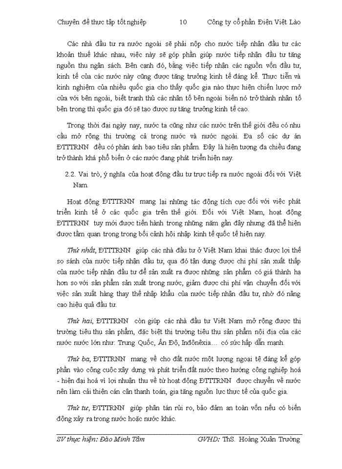 image for page Pháp luật Việt Nam về đầu tư trực tiếp ra nước ngoài và thực tiễn áp dụng tại công ty cổ phần Điện Việt Lào