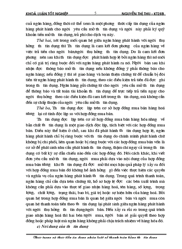 image for page Thực trạng và thực tiễn áp dụng pháp luật về thanh toán bằng thư tín dụng