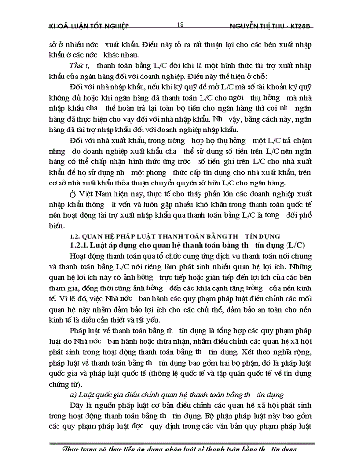 image for page Thực trạng và thực tiễn áp dụng pháp luật về thanh toán bằng thư tín dụng