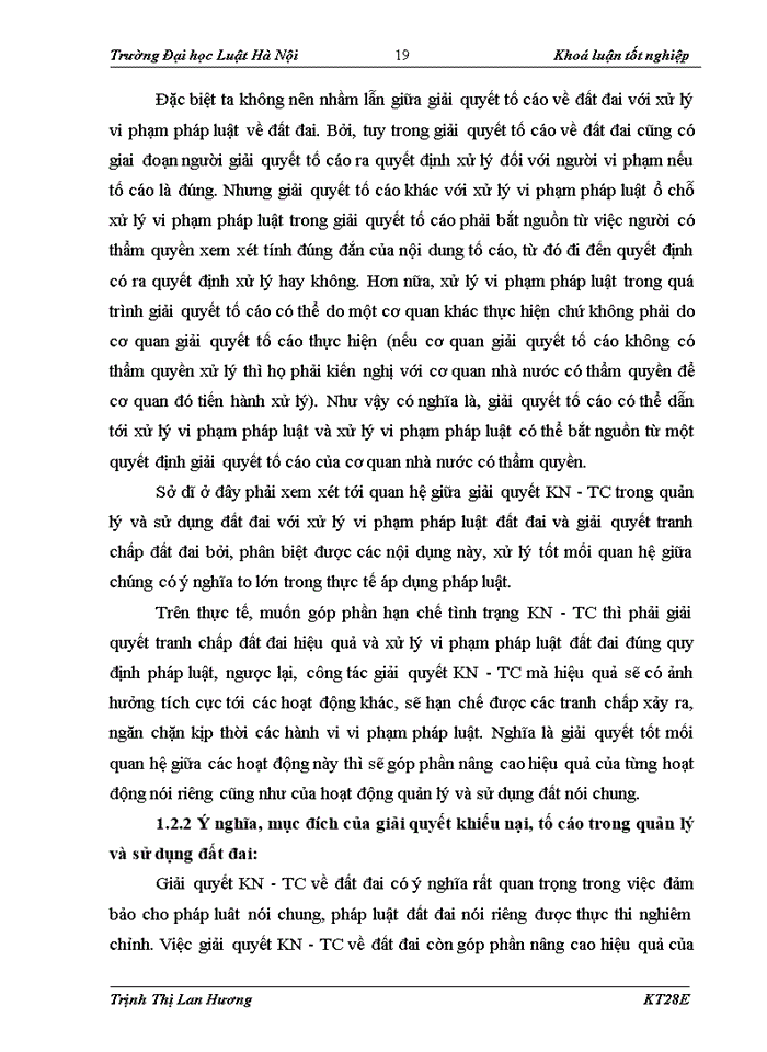 image for page Pháp luật về giải quyết khiếu nại, tố cáo trong lĩnh vực quản lý và sử dụng đất đai