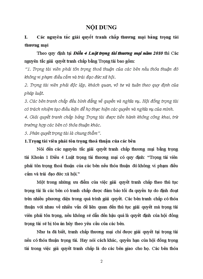 image for page Phân tích các nguyên tắc giải quyết tranh chấp thương mại bằng trọng tài thương mại. So sánh với các nguyên tắc tố tụng Tòa án