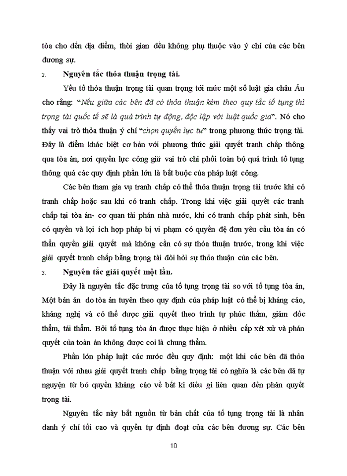image for page Phân tích các nguyên tắc giải quyết tranh chấp thương mại bằng trọng tài thương mại. So sánh với các nguyên tắc tố tụng Tòa án