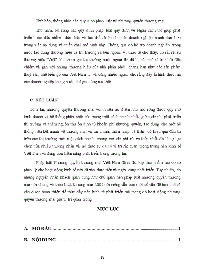 image for page Pháp luật về hoạt động nhượng quyền thương mại theo Luật thương mại 2005. Thực trạng và giải pháp hoàn thiện