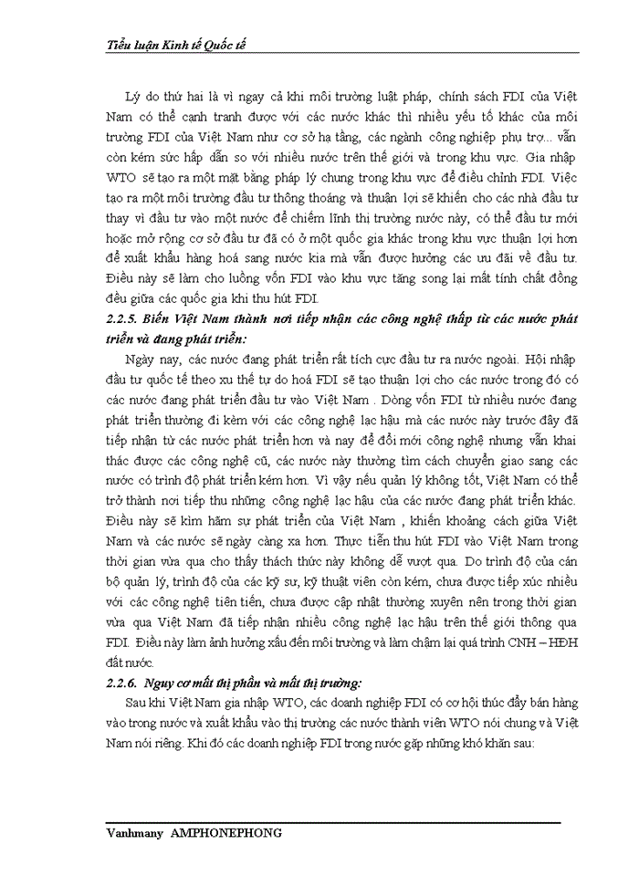 image for page Những cơ hội và thách thức đối với việc phát triển lĩnh vực đầu tư nước ngoài tại Việt Nam sau khi gia nhập tổ chức thương mại thế giới (WTO) và giải pháp