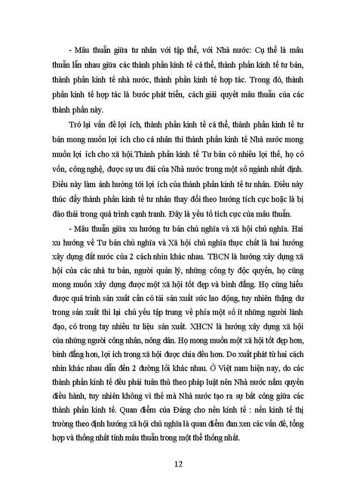 image for page Sự thống nhất giữa các mặt đối lập của các thành phần kinh tế Việt Nam