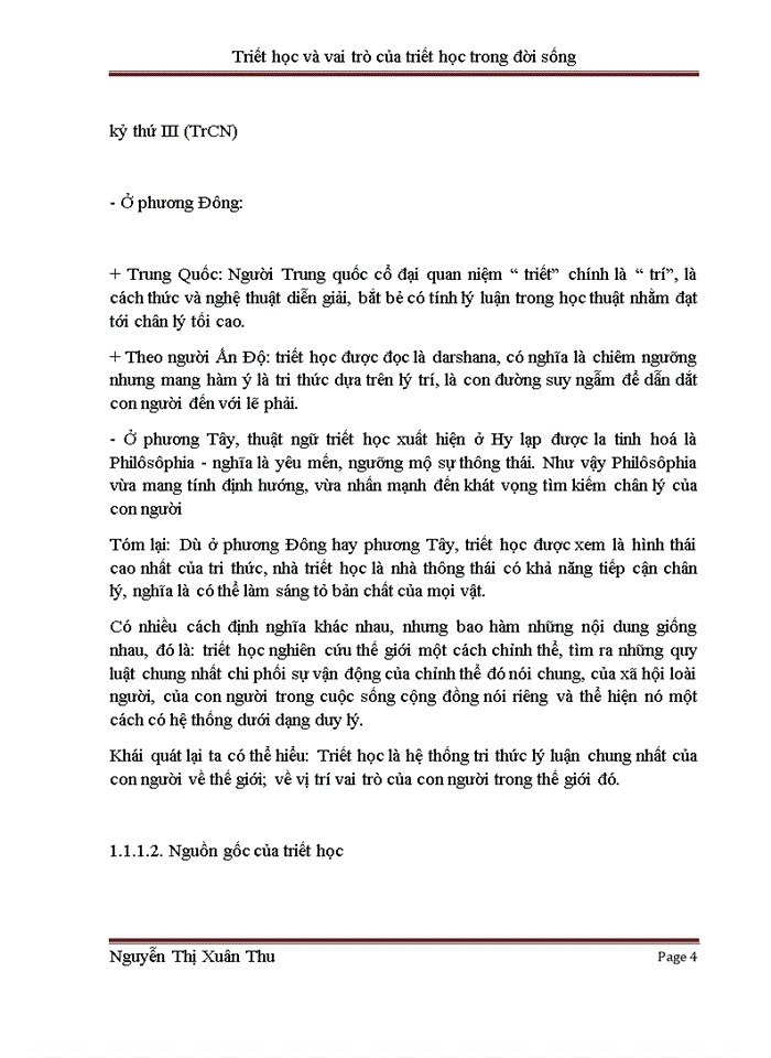 image for page Triết học và vai trò của triết học trong đời sống