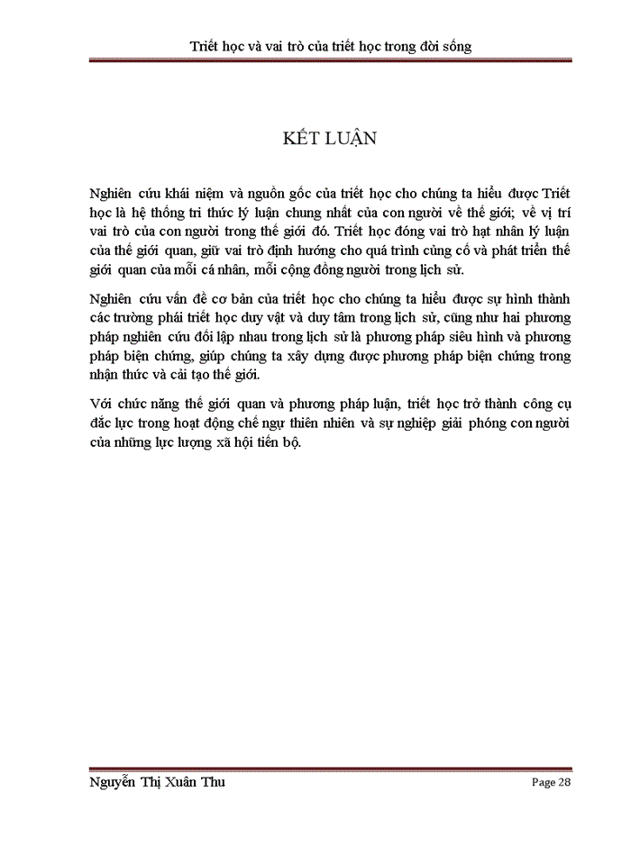 image for page Triết học và vai trò của triết học trong đời sống