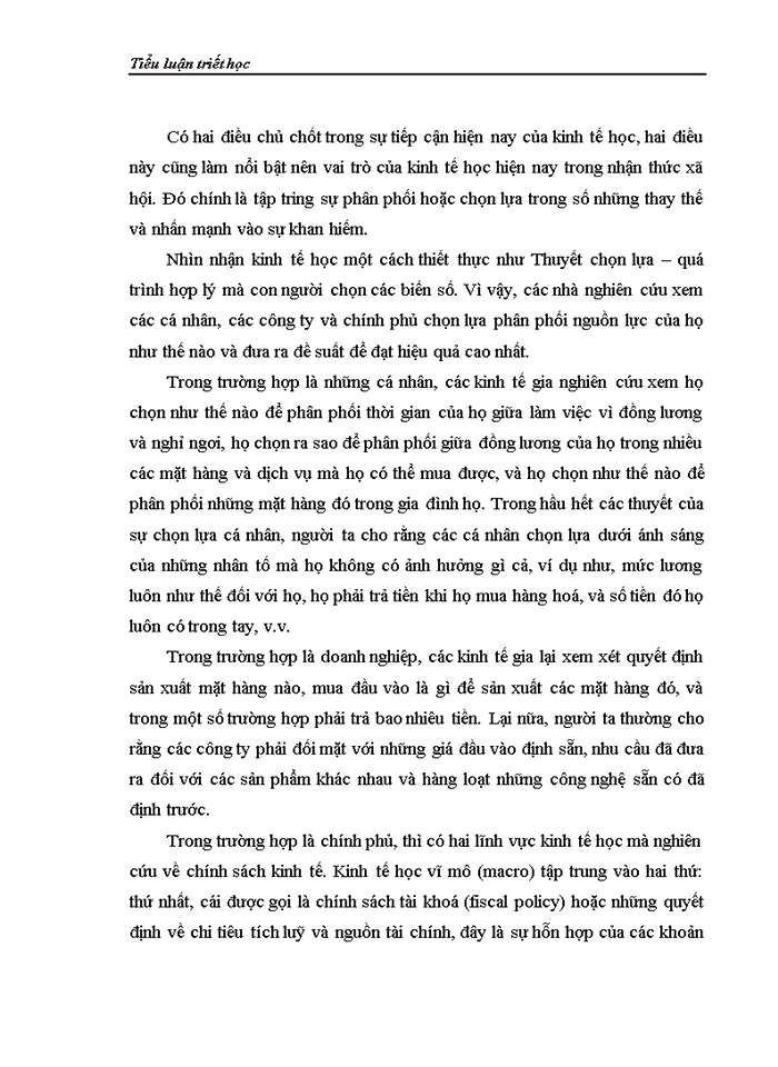 image for page Triết học trong Khoa học Kinh tế