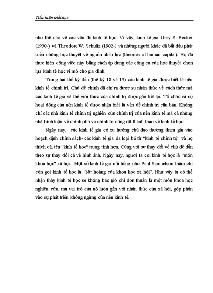 image for page Triết học trong Khoa học Kinh tế