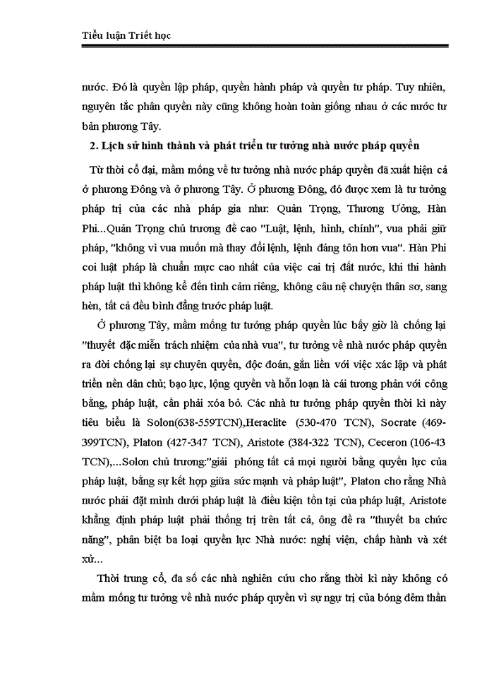 Tư tưởng về nhà nước pháp quyền và vấn đề xây dựng nhà nước pháp quyền xã hội chủ nghĩa Việt Nam hiện nay