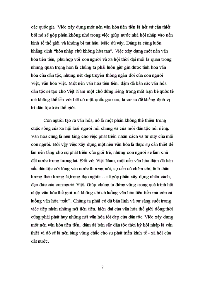 image for page Nhận thức của bạn về nền văn hóa tiên tiến đậm đà bản sắc dân tộc của việt nam