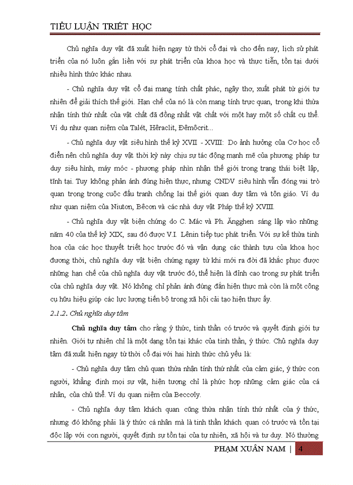 image for page Mối quan hệ giữa vật chất và ý thức; về vị trí và vai trò của con người trong thế giới
