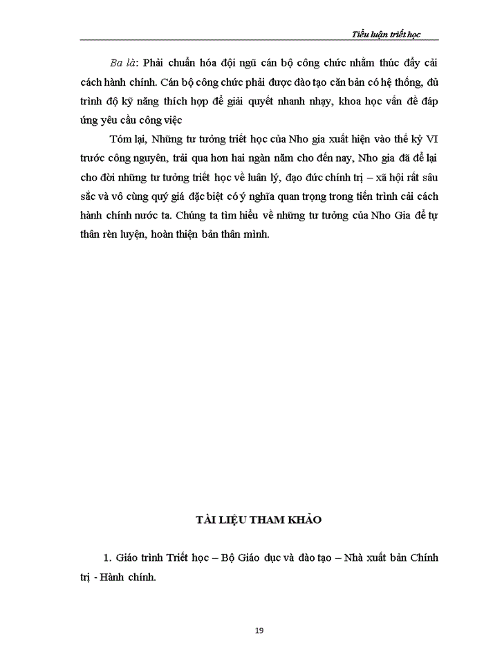 image for page Triết học Nho gia và ý nghĩa của việc nghiên cứu trong tiến trình cải cách nền hành chính hiện nay