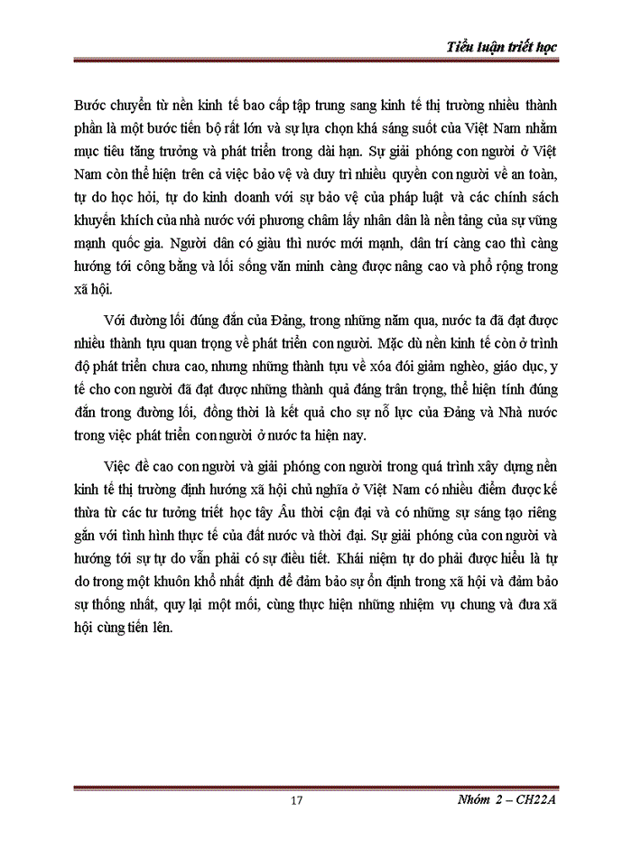 image for page Tư tưởng giải phóng con người trong triết học phương Tây thời cận đại với vấn đề giải phóng con người trong quá trình xây dựng kinh tế thị trường ở nước ta