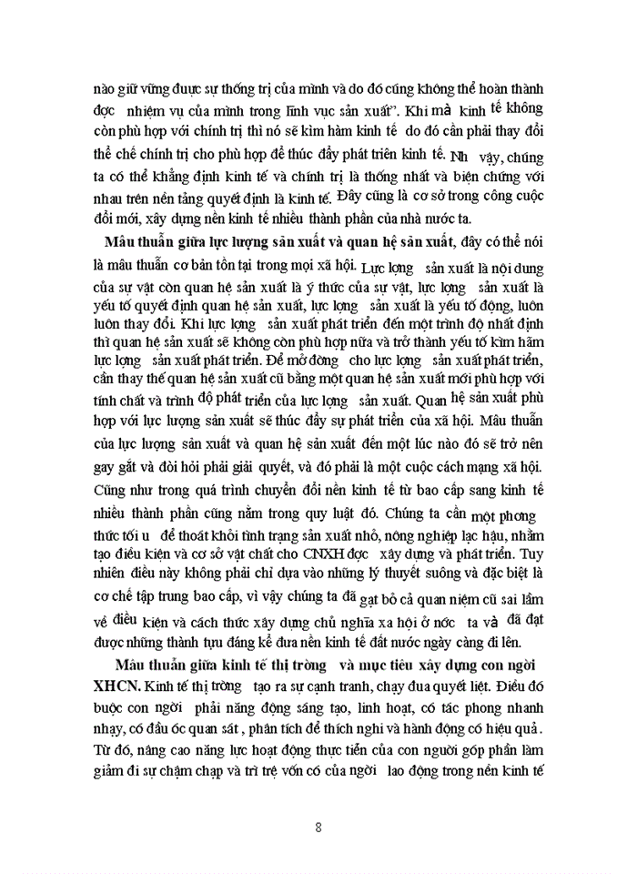 image for page Mâu thuẫn biện chứng trong quá trình xây dựng nền kinh tế hàng hoá nhiều thành phần ở Việt Nam