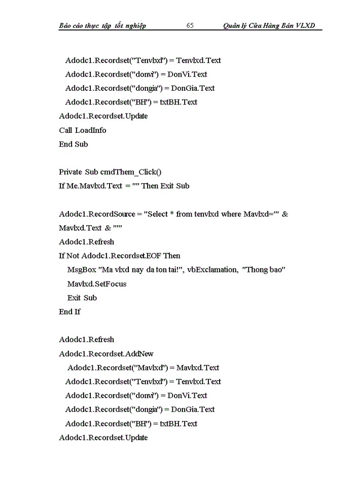 image for page Quản lý cửa hàng bán Vật liệu xây dựng