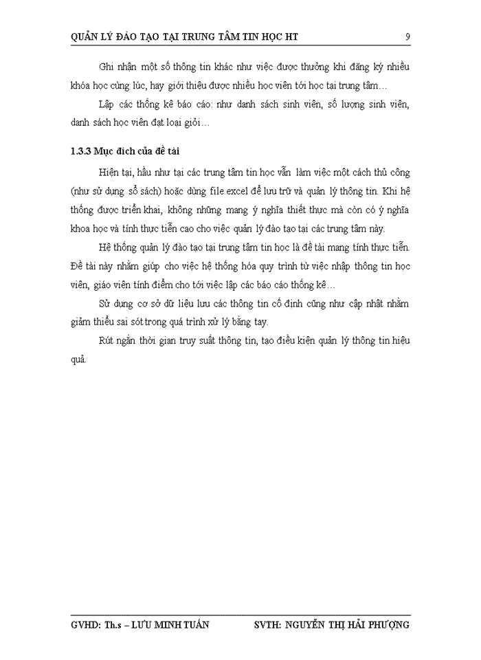 image for page Quản lý đào tạo tại trung tâm tin học HT